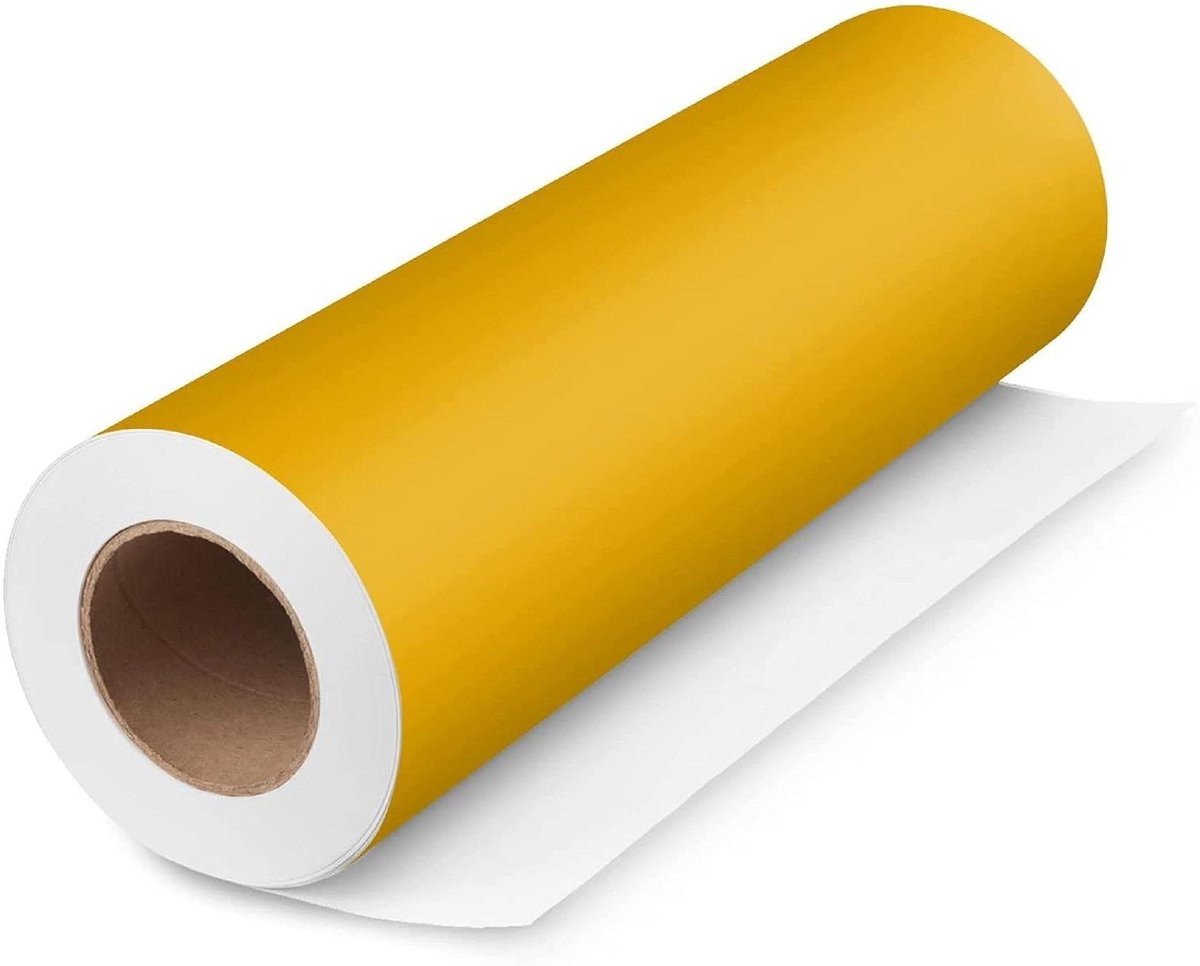 Zelfklevende Meubelfolie Signaalgeel - Decoratieve Folie voor Keuken en Meubels - Breedte: 63 cm