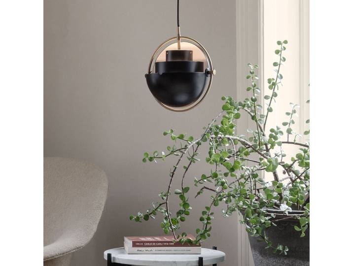 Multi-Lite Pendelleuchte Ø36 Chrom/Schwarz - GUBI - Wohnzimmer - Design - Metall - Einflammig