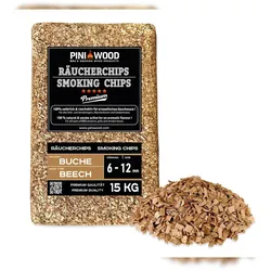 PINI 15 kg Räucherchips Buche 6-12 mm Smoking chips Räucherspäne