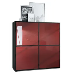 HIGHBOARD Cuba Türen in Bordeaux Hochglanz