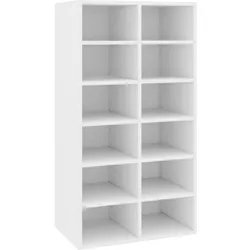 vidaXL Schuhregal Weiß 54x34x100,5 cm Holzwerkstoff