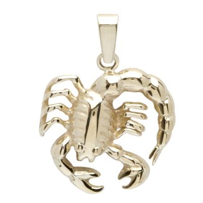 Kettenanhänger OSTSEE-SCHMUCK "Ostsee-Schmuck Anhänger Tierkreiszeichen Skorpion", gelb, Schmuckanhänger, Damen, 25 x 19mm, Gelbgold 333, 2,2 g, Kettenanhänger