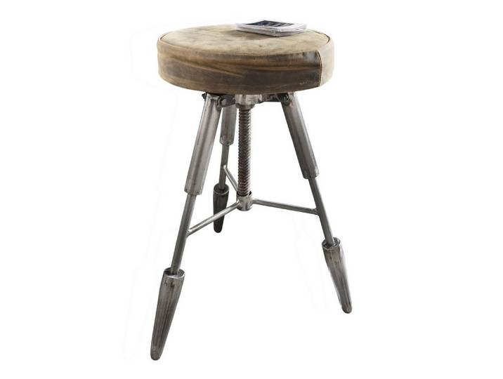 More2Home Sitzhocker Hocker JUSTIN vintage-industrial, drehbar und höhenverstellbar