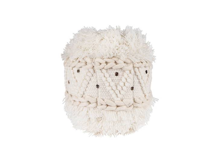 Kayoom Pouf, Creme, Textil, 35x35x35 cm, Poufs