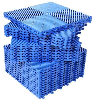 / 25-Pack Non-Slip Interlocking Drainage Plastic Garage Floor Mats
