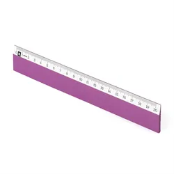 Metrie | Scholar-W20VI Holzlineal lila mit weißem Streifen unter der Skala | 20 cm