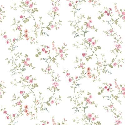 Galerie Wallcoverings Blooming Garden Collection Victoria Garden Matte Finish Vinyl on Non-woven Wallpaper Roll