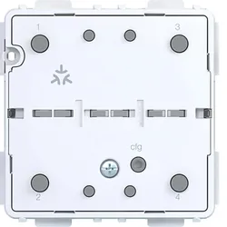 Hager WAC2020 Wandsender Matter mit Batterie, 2fach, Aufputz, A.x/C.x