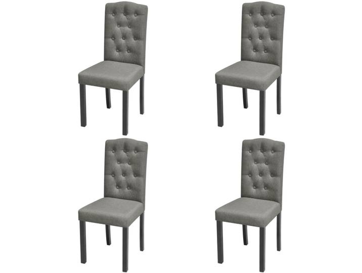 Vidaxl - Chaises À Manger Lot De 4 Gris Tissu