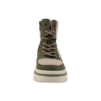 Stiefel TOM TAILOR "Tom Tailor Winter Boots", Damen, Gr. 36, grün (khaki), Polyurethan, Schuhe Stiefel