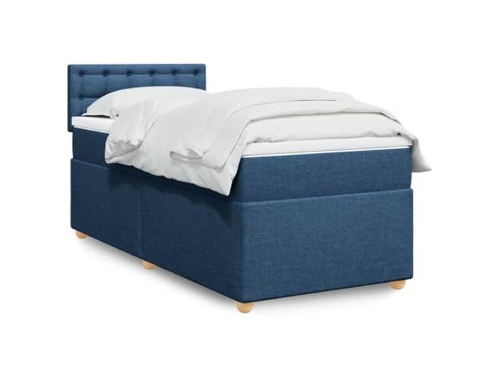 RJPLMFV Lattenrost mit Matratze, Blau, 90 x 200 cm, Polyestergewebe Individuelle Taschenfedern, abnehmbarer Bezug, waschbar, individuelle Unterstützung, komplettes Bett