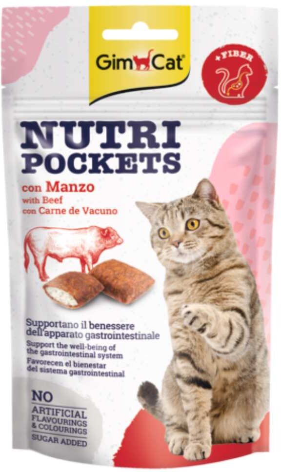 Gimcat Nutri Pockets 60G MANZO/MALTO
