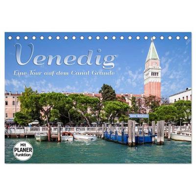 VENEDIG Eine Tour auf dem Canal Grande (Tischkalender 2026 DIN A5 quer), CALVENDO Monatskalender