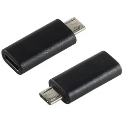 Adapter USB 2.0 Micro B Stecker > USB 3.1 Typ C Buchse schwarz