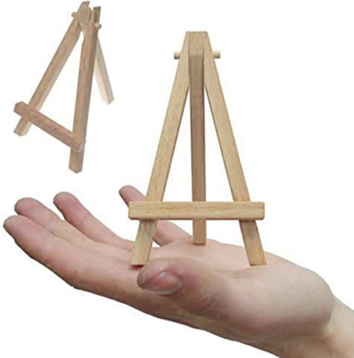 Useme Mini Houten Artiest Ezel Driehoek Kaartenhouder Stand Display 8 x 15 cm