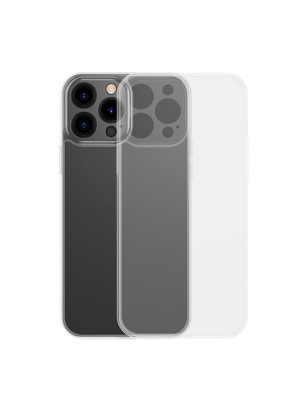 Baseus Frosted Glass Case Cover for iPhone 13 Pro Max Hard Cover with Gel Frame Transparent (ARWS000802)