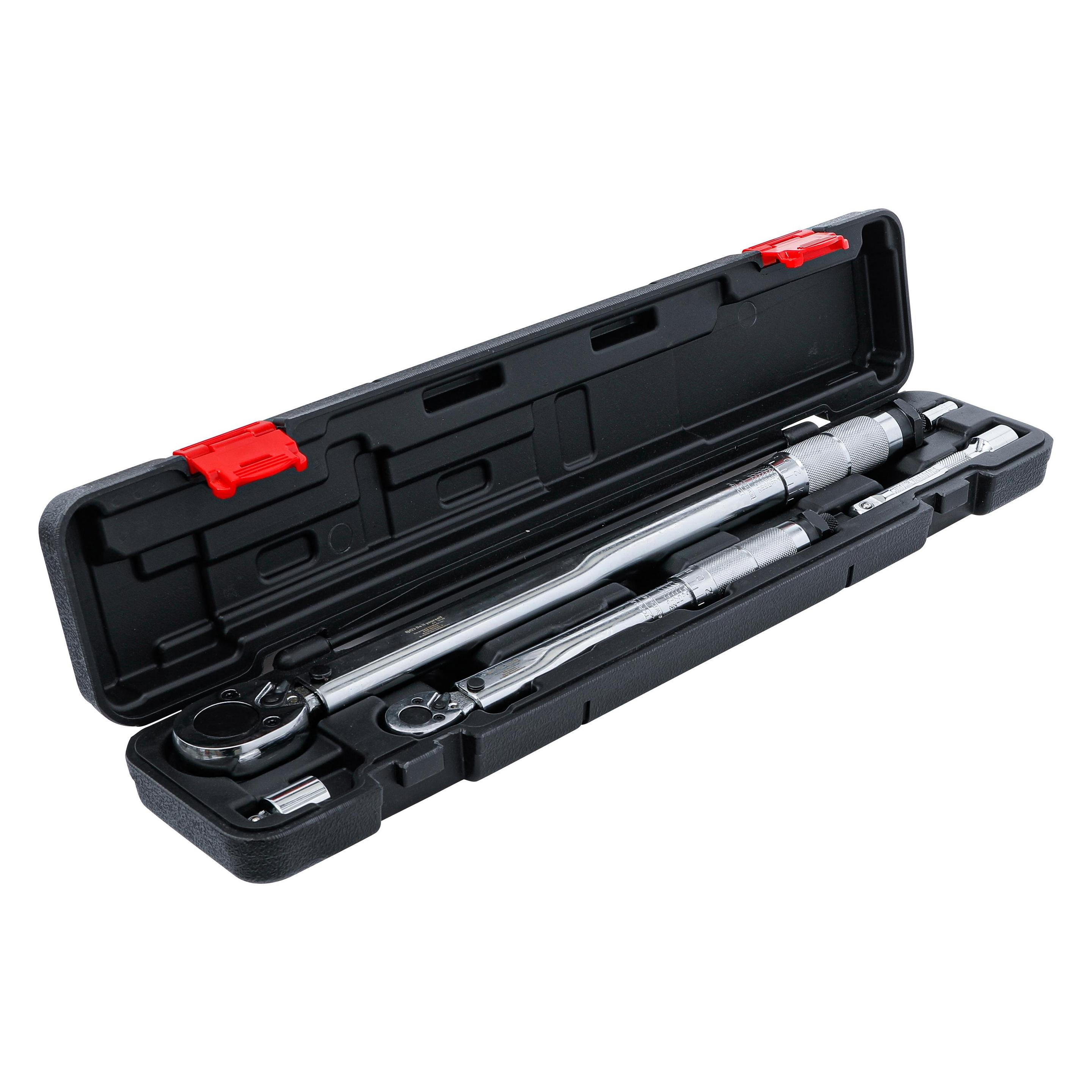 BGS Drehmomentschlüssel-Satz (1/2", 1/4", 28 - 210 Nm) (70190)