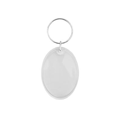 CombiCraft Plexiglas Schlüsselanhänger Oval groß, 33x53mm - 50 Stück