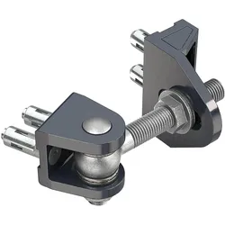 Locinox, Holzverbinder, Torband BOLTONHD4D,4-fach verstellbar,180°Öffnungswinkel,Platte 45x35,5mm,silber (2 Stk.)