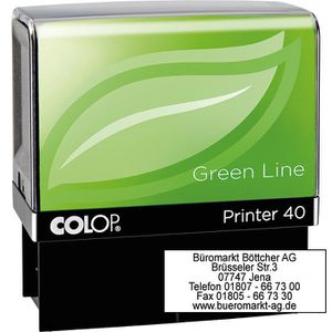 Colop Stempel Printer 40 Green Line, inklusive Textplatte, bis zu 6 Zeilen