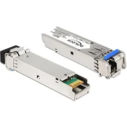Delock SFP Modul 1000Base-BX SM TX 1310 nm / RX 1490 nm (86231), Transceiver, Silber