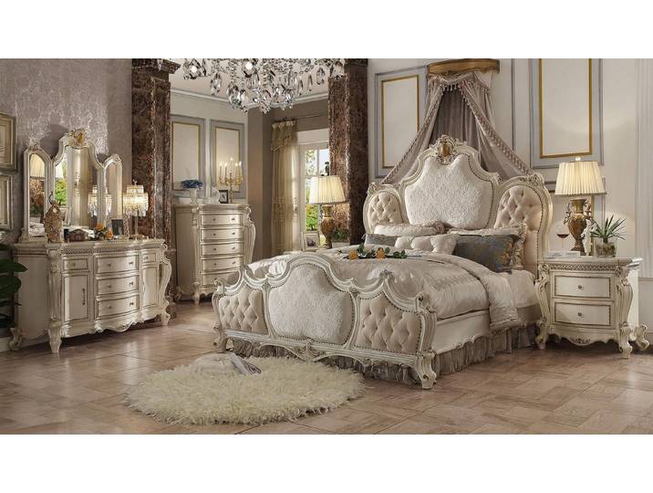 JVmoebel Kommode Barock-Kommode mit Spiegel in Weiß – Elegante Holzverarbeitung (1 St., Kommode + Spiegel), Made in Europa