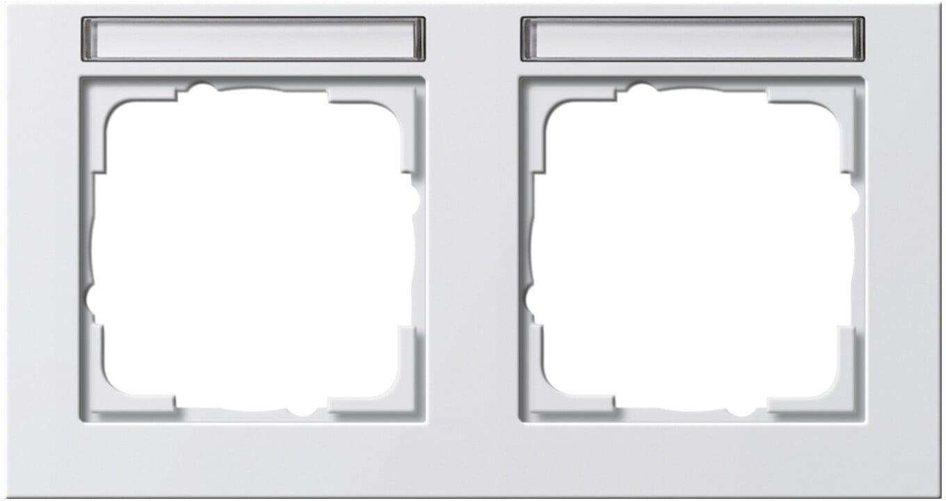 Gira Abdeckrahmen 2f rws/matt waagerecht, bruchsi. 109222)