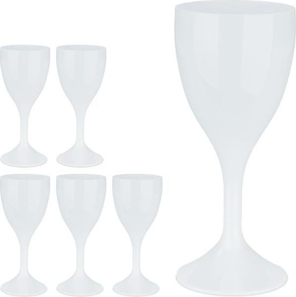 Northix Set van 6 plastic wijnglazen