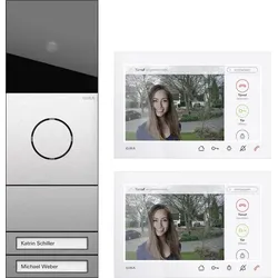 Gira 2432920 ZFH-Paket Wohnungsstation Video AP 7 System 106 Edelstahl