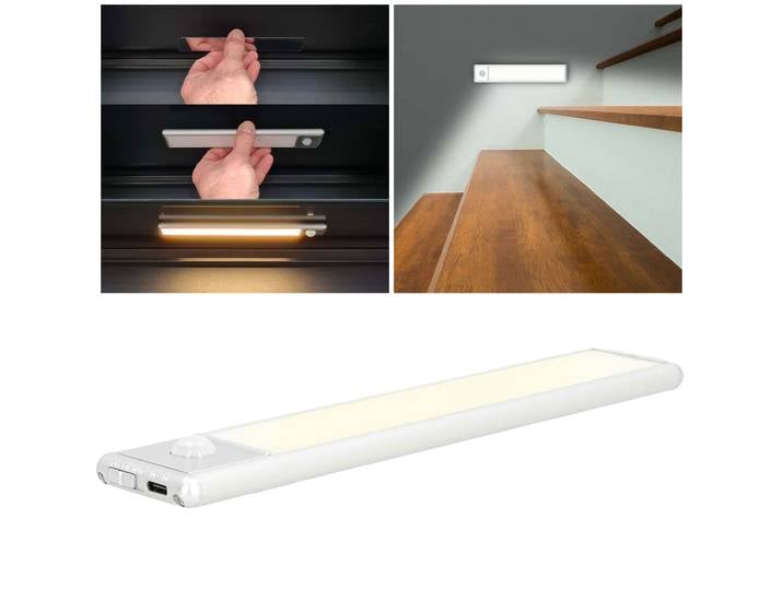 Akku LED-Lichtleiste mit Bewegungssensor, 20,5 cm