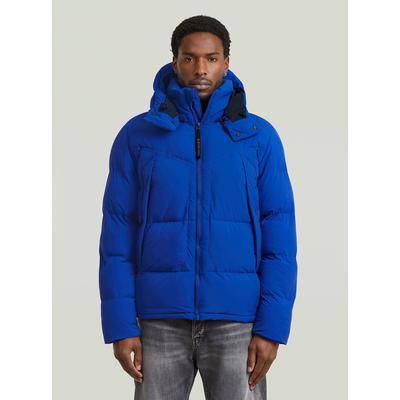 Outdoorjacke G-STAR "G-Whistler Padded Hooded Jacke 2.0", Herren, Gr. M, blau (racing blau), Obermaterial: 50% Polyester, 50% Polyester, Jacken Outdoorjacke
