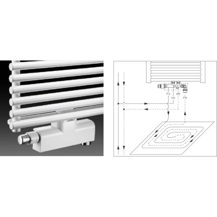 Oventrop Design Abdeckung Multiblock T-RTL 1184077 verchromt