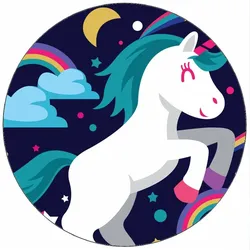 Essbares Papier: Einhorn im Weltall, 19,5 cm