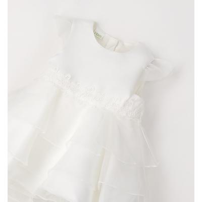 Sommerkleid IDO "BABY GIRL LAY DRESS", Mädchen, Gr. 58, EURO-Größen, sanftes weiß, 100% Polyester, Kleider Sommerkleid