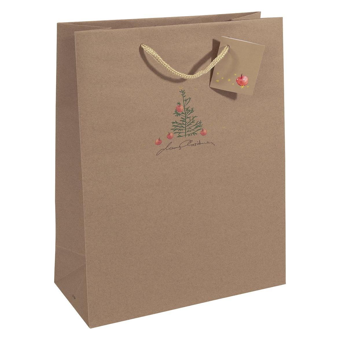 Sigel 5 Geschenktaschen Christmas with apples Motiv 26,0 x 33,0 cm (5x) (GT040)