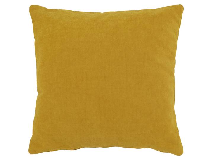 Zierkissen, Gelb, Füllung: Schaumstoff, Vlies, 45x45 cm, Goldenes M, Heimtextilien, Wohntextilien, Kissen, Zierkissen