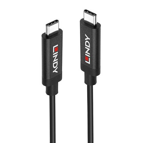 LINDY USB-Kabel USB 3.2 Gen2 USB-C Stecker, USB-C Stecker 3.00 m Schwarz 43348