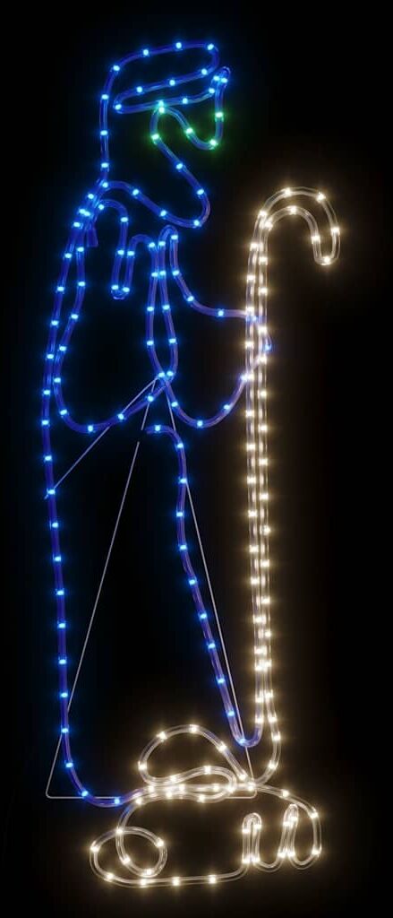 vidaXL Figurine de Noël Berger et agneau avec 168 LED 102,5x35 cm