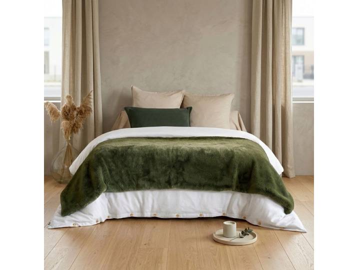 Bout de lit polyester uni 90x220 cm
