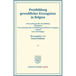 Preisbildung gewerblicher Erzeugnisse in Belgien., Fachbücher