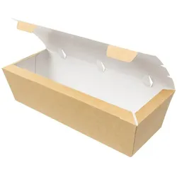 MONOUSO - Groß Kraft KartonBox für Frittiertes 23,5x7,5x6,0cm (25 Stück)