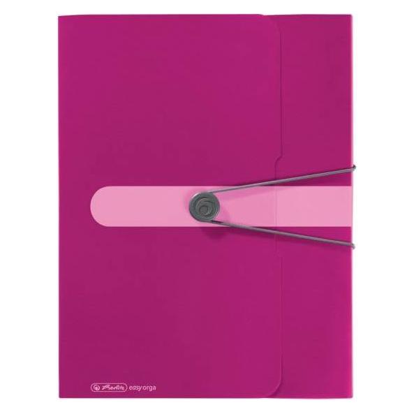Herlitz Sammelbox easy orga to go, DIN A4, beere opak PP-Folie, Füllhöhe: 40 mm, mit Gummizugverschluss und (A4) (11216397)