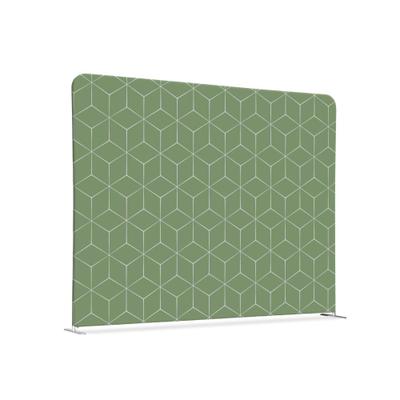 SHOWDOWN Displays Showdown Textil Raumteiler Basic - 200-150 Doppel Hexagon - Grün - Silberner Rahmen