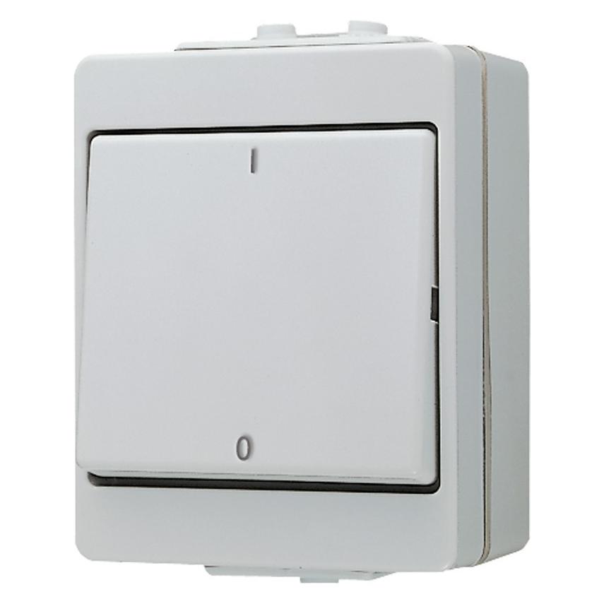 JUNG Wippschalter WG 600 gr glz AP IP44 1f 603W (603W)