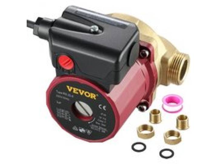 VEVOR Pompe de Circulation d'Eau Silencieux Pompe à Eau Domestique avec Débit Maximal 50 L/min Hauteur 6 m Boîtier de Pompe en Fonte Tête de Pompe en Laiton pour Faciliter la Circulation d'Eau