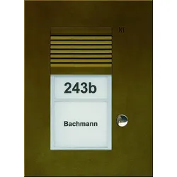 TCS PUK01/1-EB PUK TCS:BUS Audio Außenstation 1T 1Sp UP bronze PUK011EB