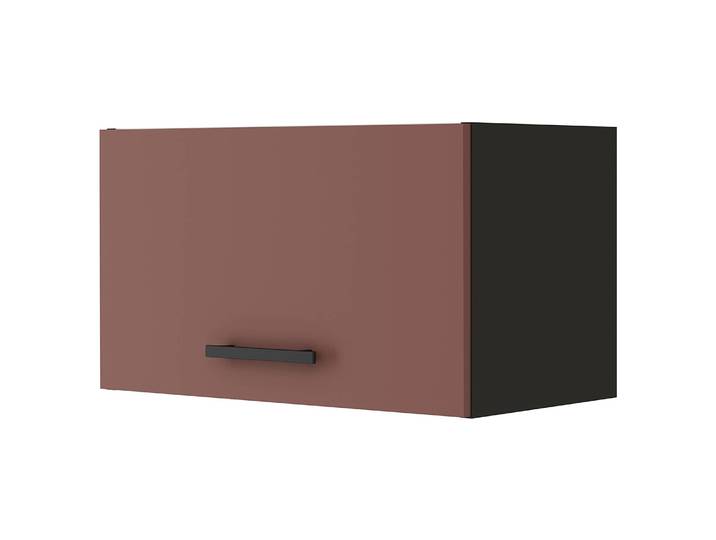 Hängeschrank mit Klappe 60 x 35 x 35cm Rot/Rostrot/Anthrazit