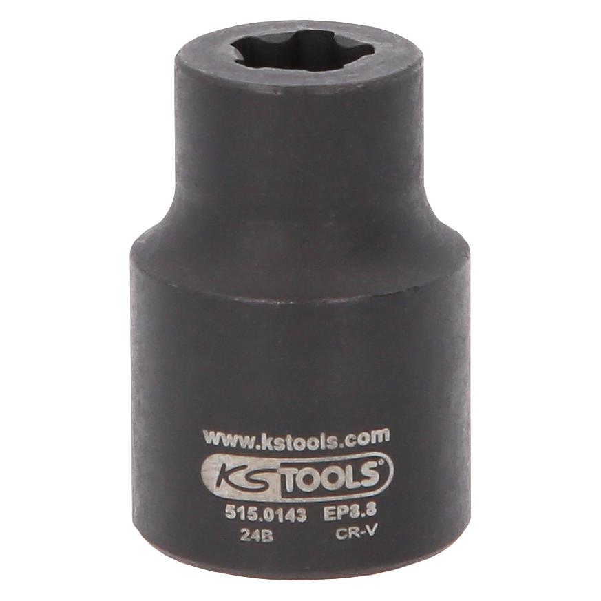KS Tools 1/2" 5-Stern-Torx-E-Plus-Kraft-Stecknuss, EPL8,8 (515.0143)