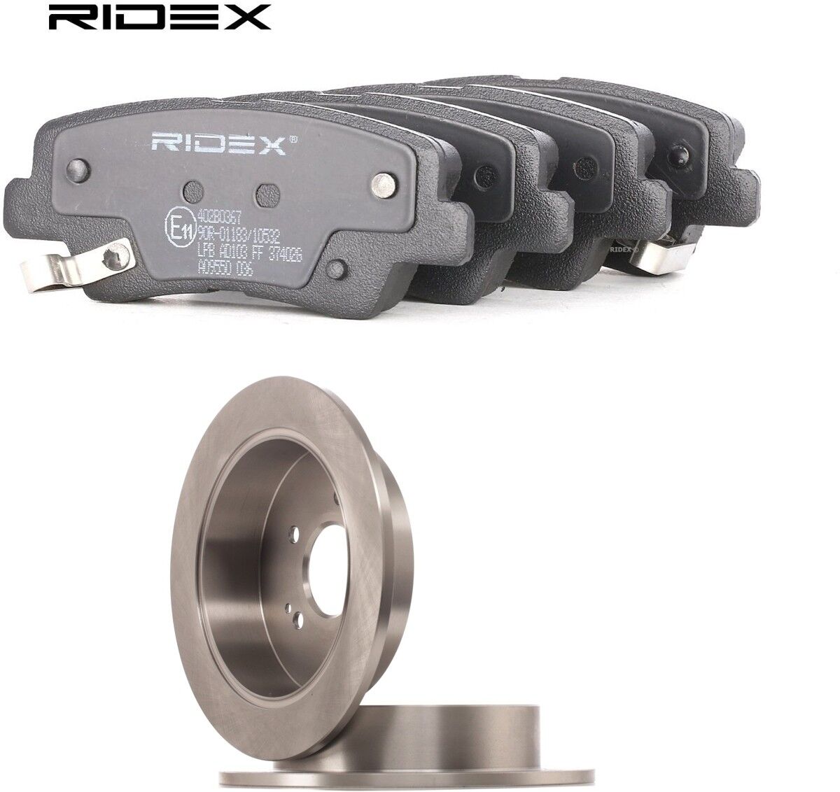 RIDEX 3405B1861 Bremsscheiben und -beläge