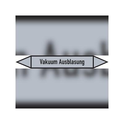 Rohrleitungskennzeichen Vakuum Ausblasung - 270x37 mm Folie selbstklebend